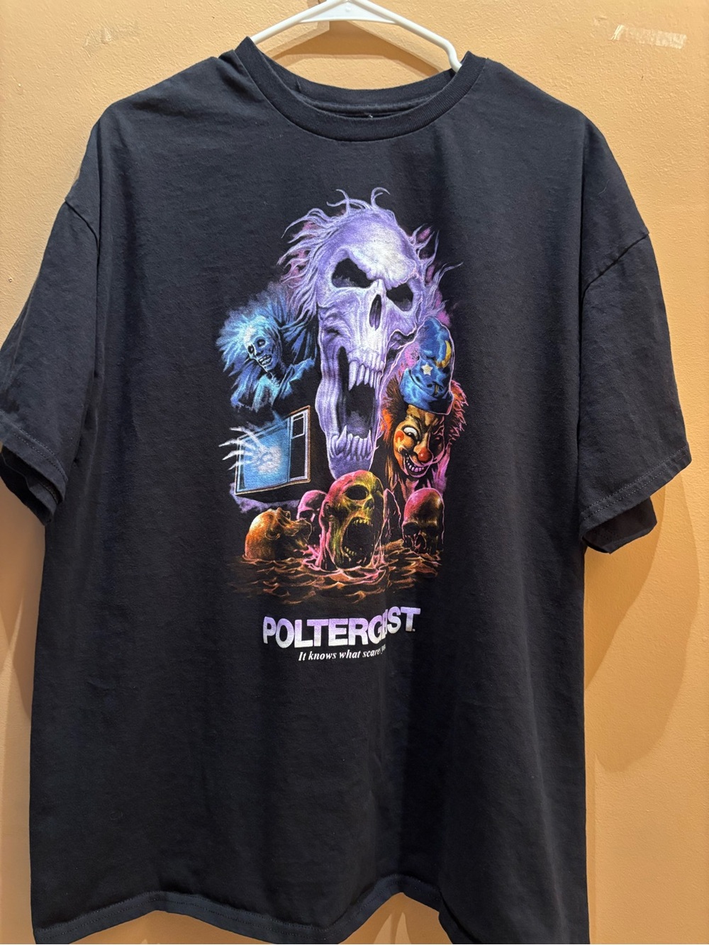 Poltergeist Terror Threads graphic horror movie print shirt sleeve size 2X
